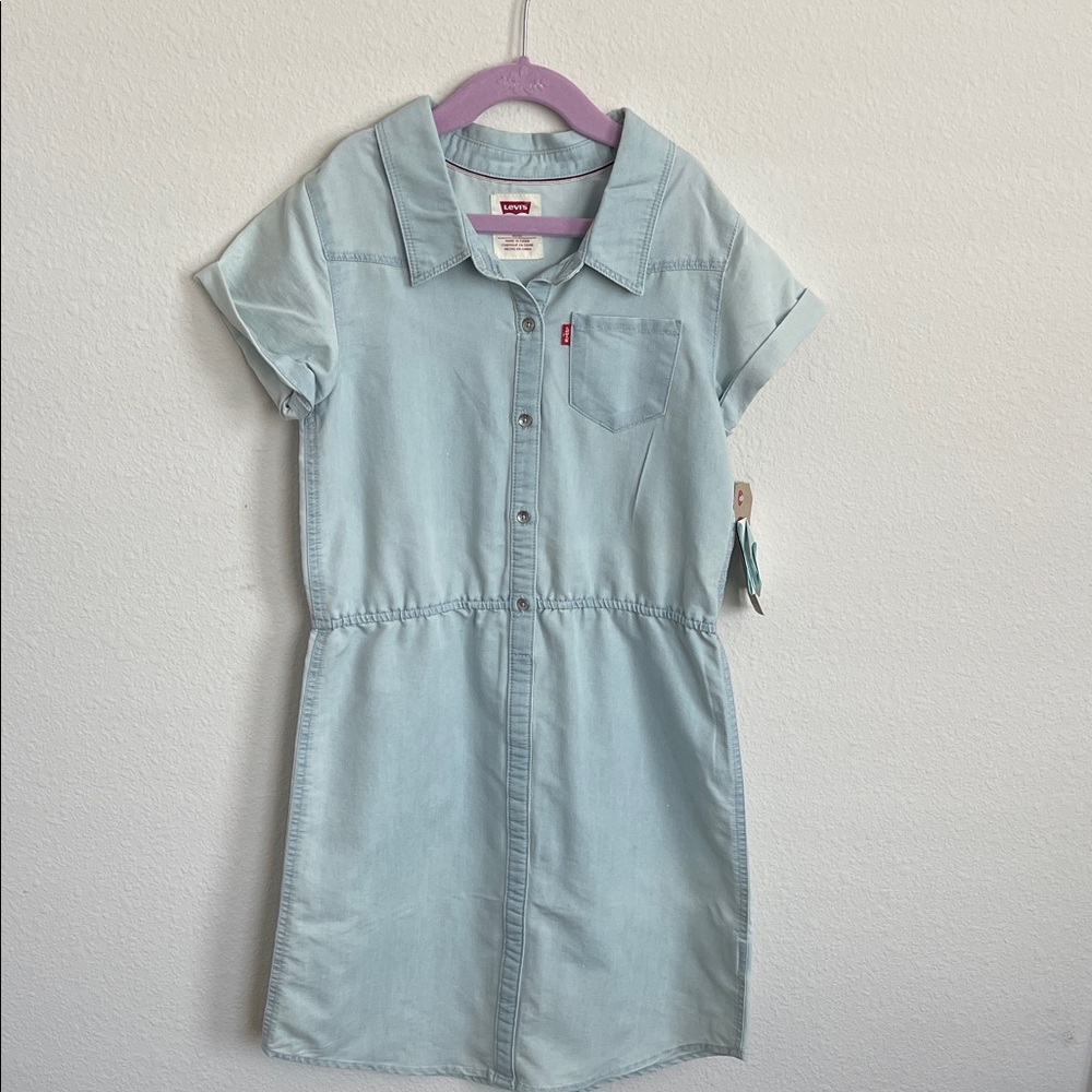 Light Blue Kids Denim Dress